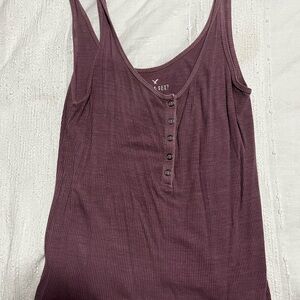American Eagle Outfitters Purple Ribbed Tank Top